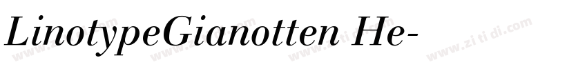 LinotypeGianotten He字体转换